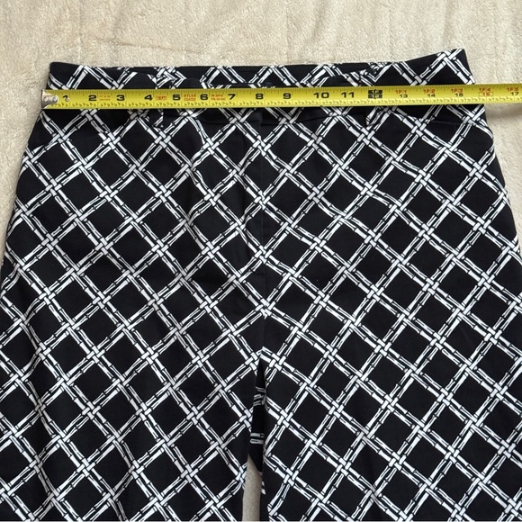 Jones New York Signature Black & White Pants Geometric Design Size 8 - Picture 7 of 8